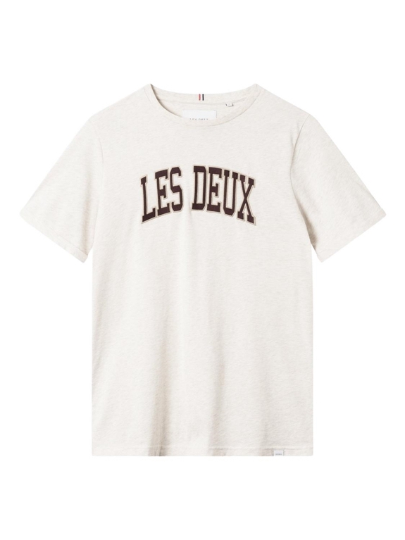 Les Deux Crane t-shirt - Ivory Melange/Dark Burgundy